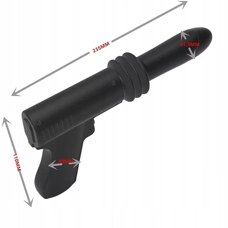 PISTOLET wibrator posuwisty mega mocny czarny