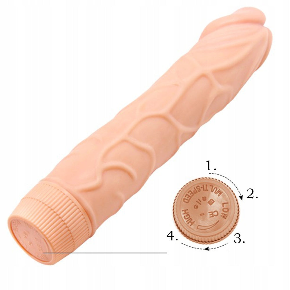 DILDO jak PENIS wibrator MEGA DUŻY żylasty realistyczny twardy