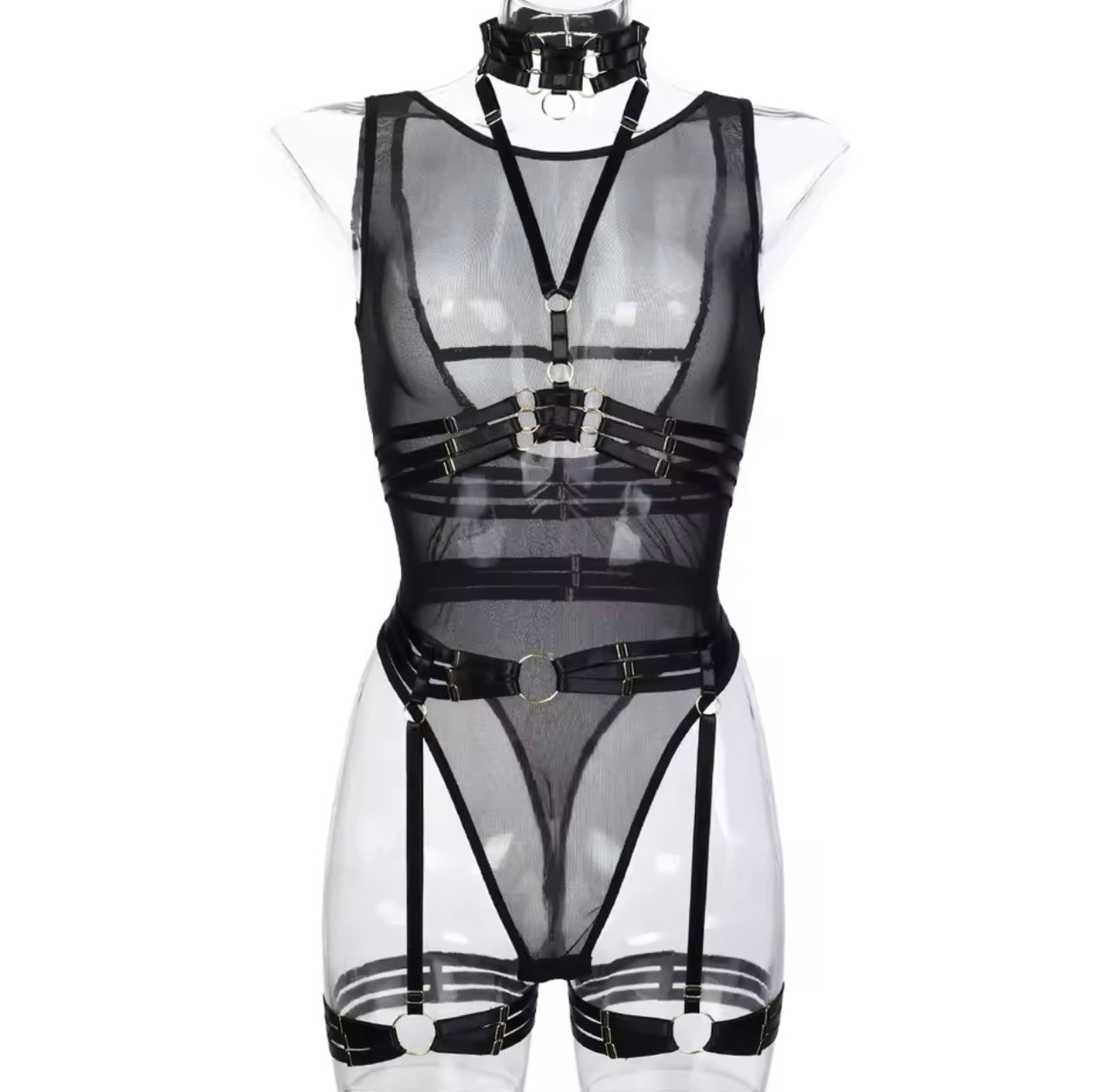 BODY z harnessami z siateczki 3 rozmiary KATIE