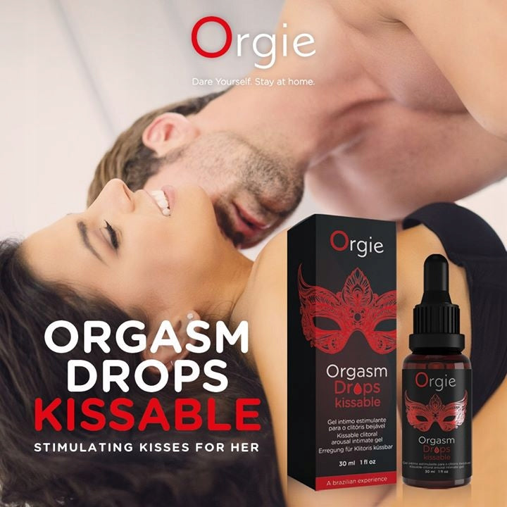 Krople stymulujące Orgie Orgasm Drops Kissable 30 ml