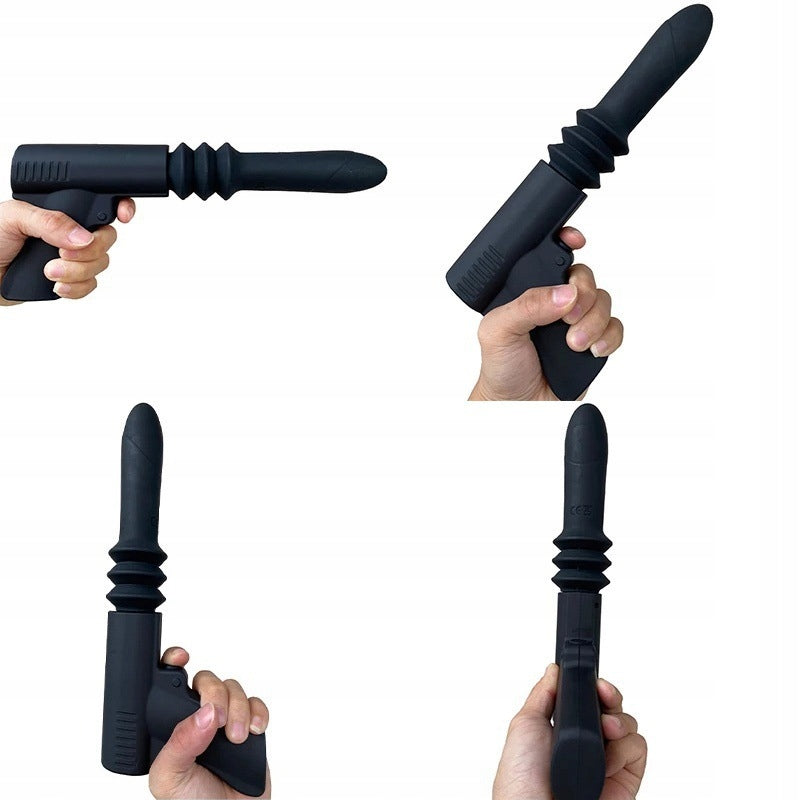 PISTOLET wibrator posuwisty mega mocny czarny