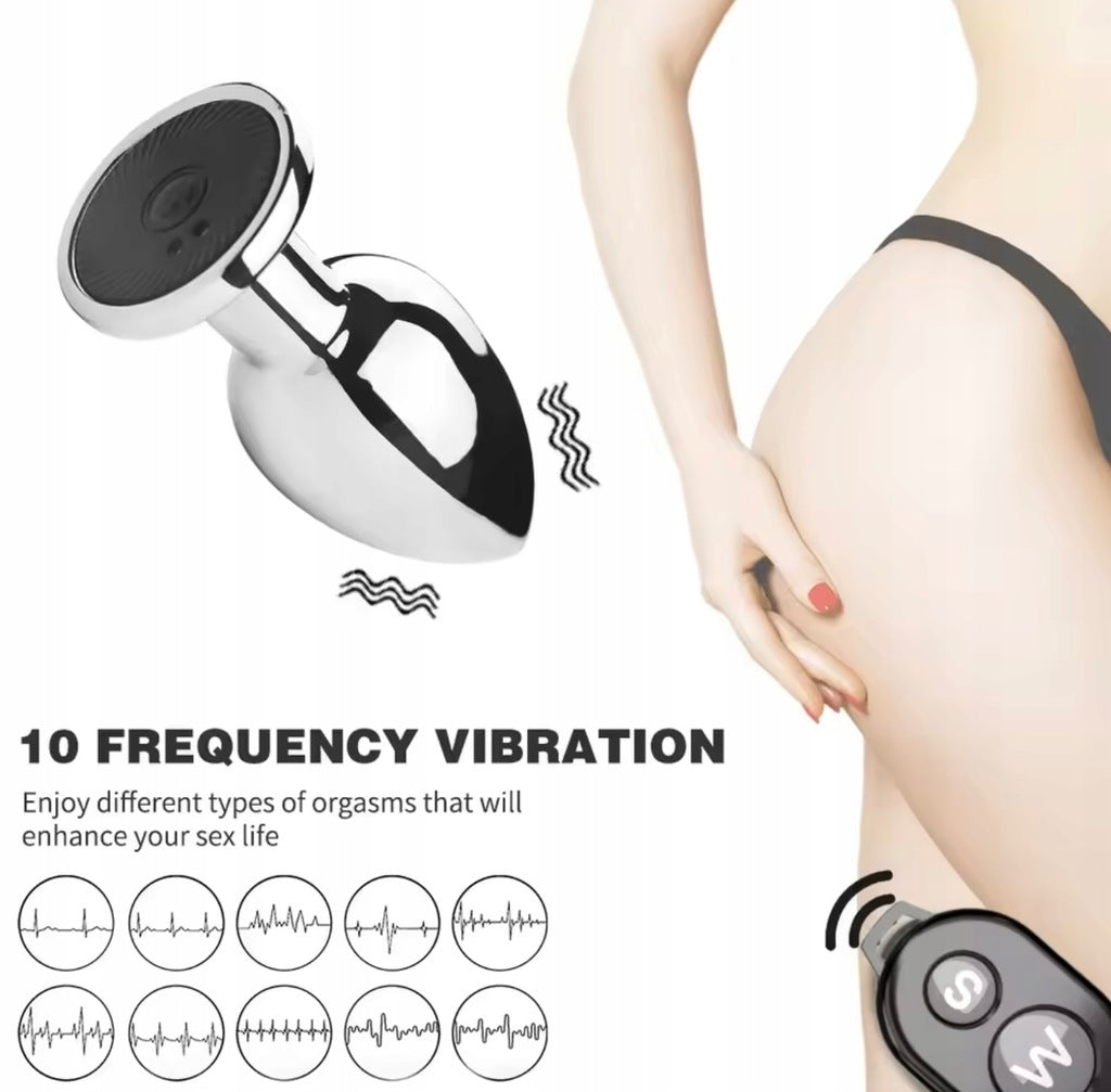 KOREK ANALNY / STYMULATOR PROSTATY Z WIBRACJĄ – 10 TRYBÓW + PILOT + USB