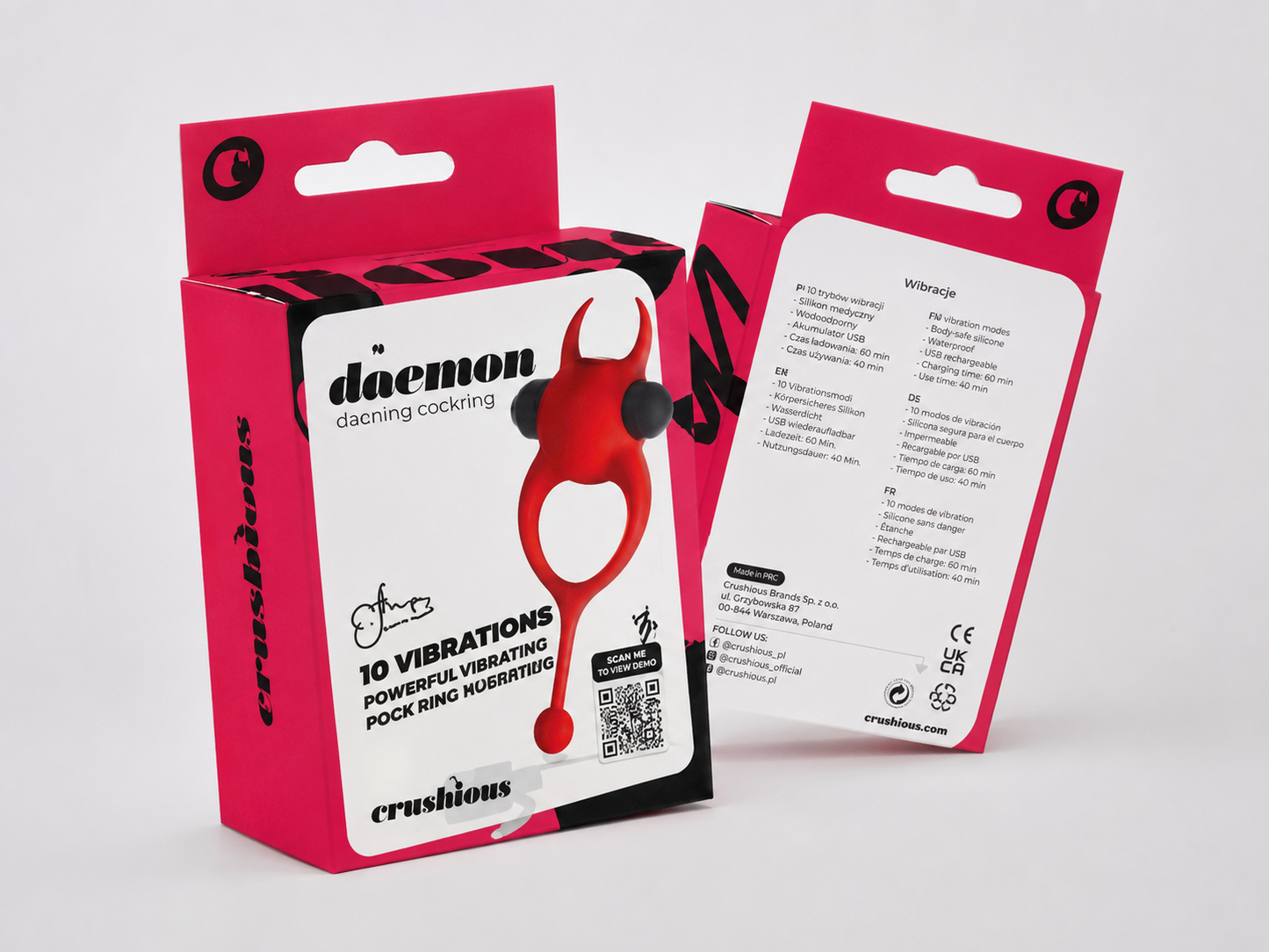 Daemon czerwony – wibrujący pierścień dla jeszcze większej przyjemności