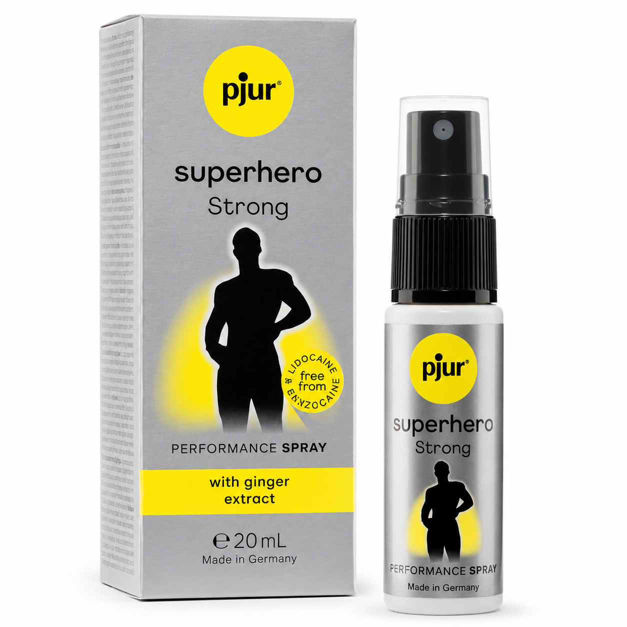 Pjur Superhero Strong Spray dla Mężczyzn 20 ml – Wydłuża Stosunek i Wspiera Kontrolę Wytrysku
