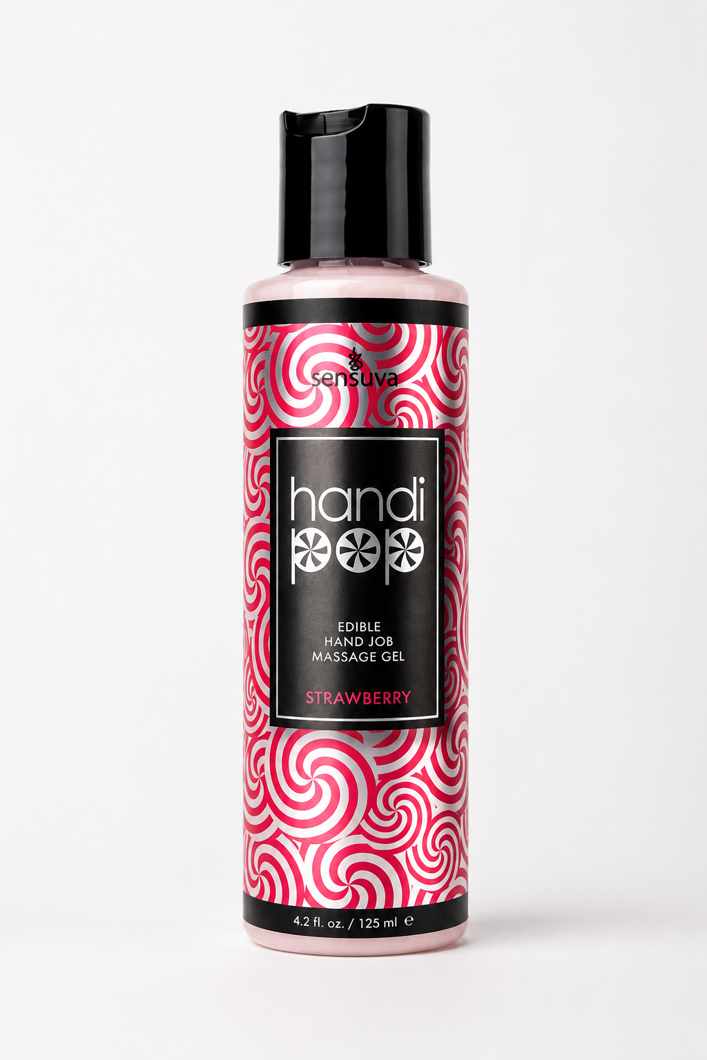 Sensuva Handipop Strawberry 125 ml – Żel do Masażu Intymnego i Pieszczot Oralnych