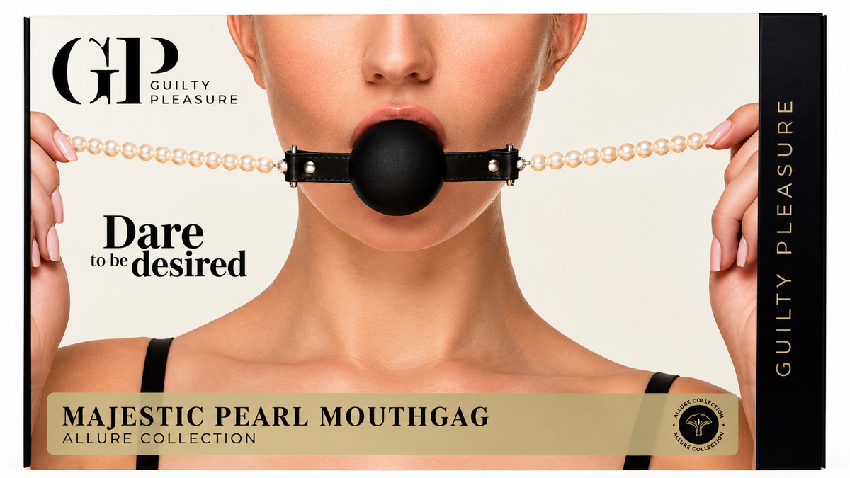 Majestic Pearl Mouthgag – elegancki knebel z perłami i silikonową kulką