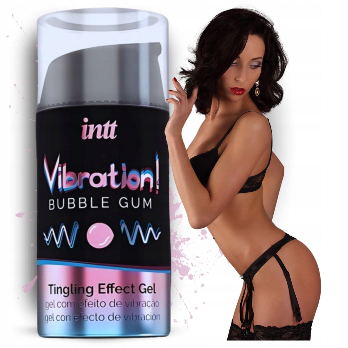 żel stymulujący jadalny 15ml BUBBLE GUM orgazm uczucie wibracji