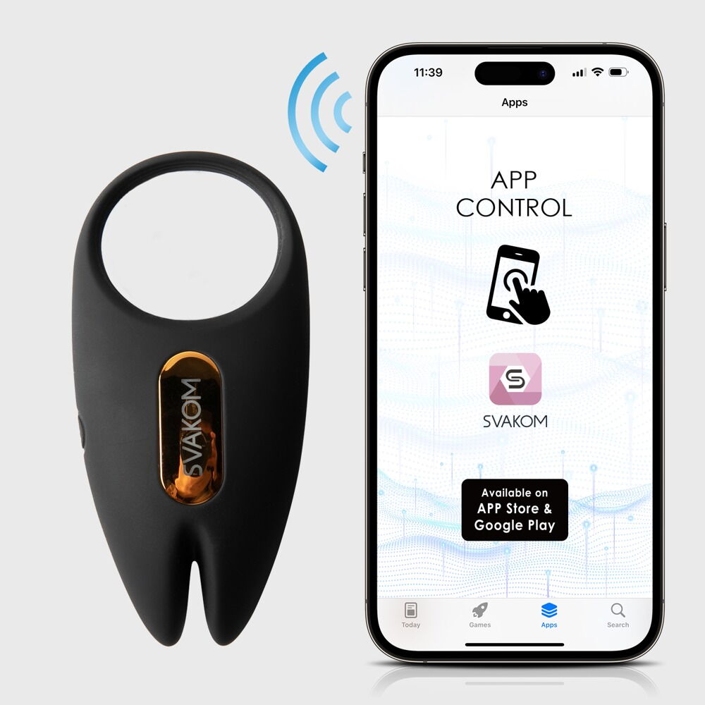 SVAKOM Winni 2 – wibrujący pierścień na penisa z aplikacją i pilotem