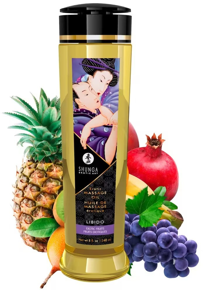 Shunga Libido – Ekskluzywny Olejek do Masażu o Zapachu Owoców Egzotycznych 240 ml