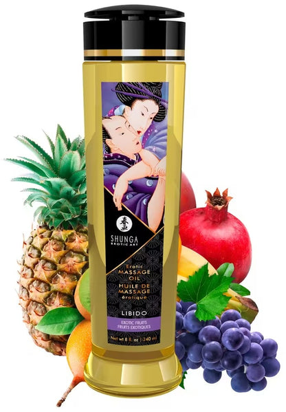 Shunga Libido – Ekskluzywny Olejek do Masażu o Zapachu Owoców Egzotycznych 240 ml