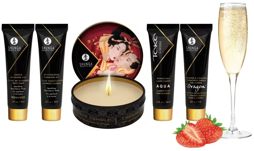 Zestaw 5 produktów – Geisha's Secret Kit Strawberry Sparkling Wine