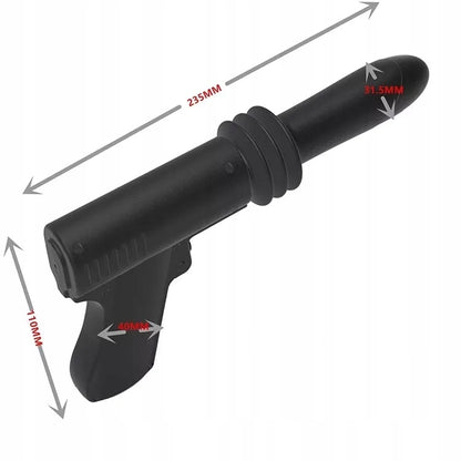 PISTOLET wibrator posuwisty mega mocny czarny