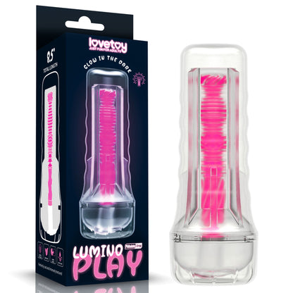 Lovetoy Lumino Play – świecący masturbator męski Glow in the Dark, TPE, 8.5 cala