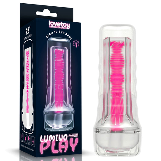 Lovetoy Lumino Play – świecący masturbator męski Glow in the Dark, TPE, 8.5 cala