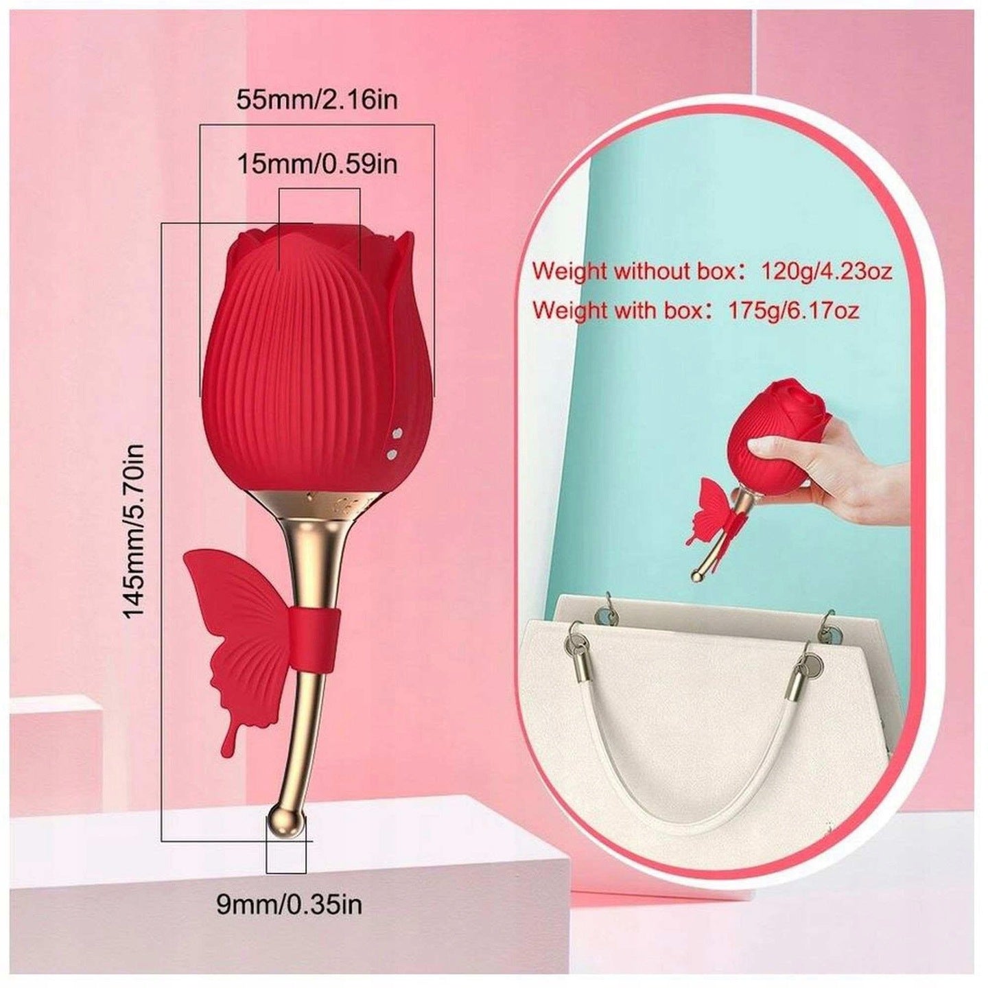 Stymulator Powietrzny z Wibracją | 10+10 Trybów | Bezdotykowy Masażer USB