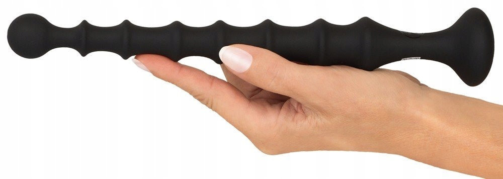 Czarna Różdżka Analna Magiczna 26,9 cm Silikonowa DŁUGA aksamitny silikon