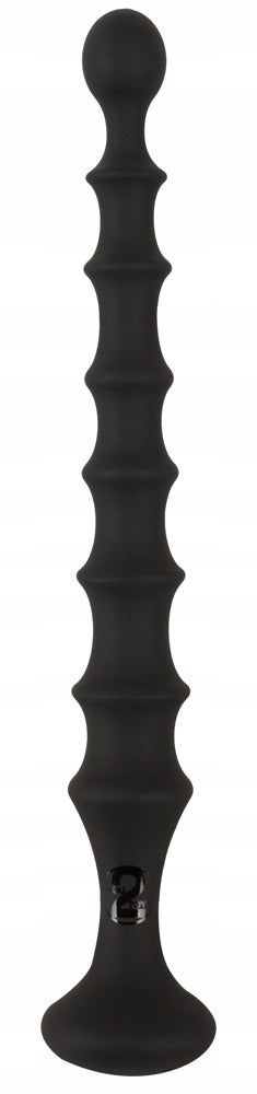 Czarna Różdżka Analna Magiczna 26,9 cm Silikonowa DŁUGA aksamitny silikon