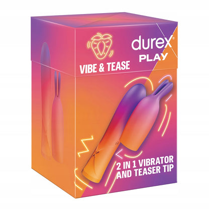 Durex 2w1 wibrator damski ze stymulującą końcówką ładowany przez USB różowy