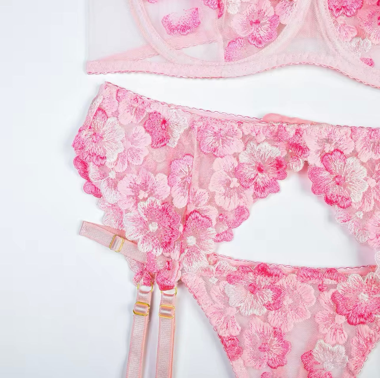 koronkowa bielizna FLOWERS SET 2 kolory