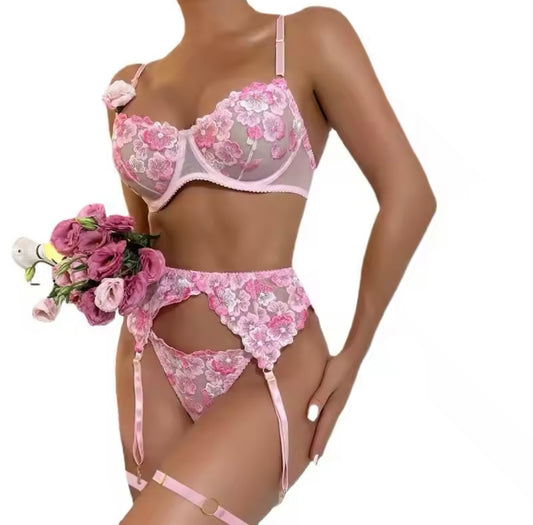 koronkowa bielizna FLOWERS SET 2 kolory