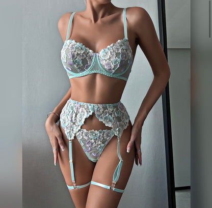 koronkowa bielizna FLOWERS SET 2 kolory