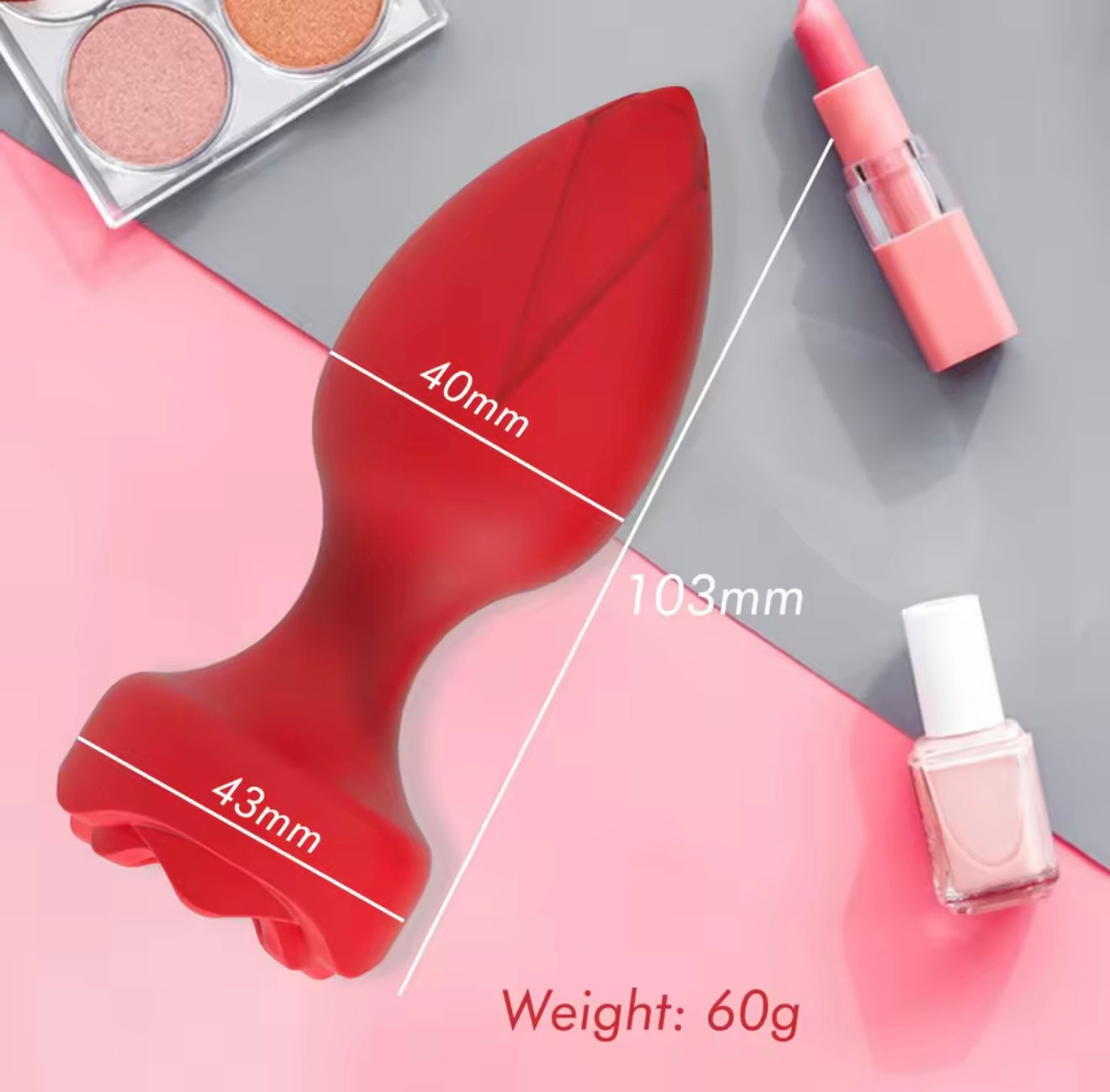 Wibrujący Korek Analny Róża z Pilotem – Wodoodporny, 10 Trybów, USB ANAL