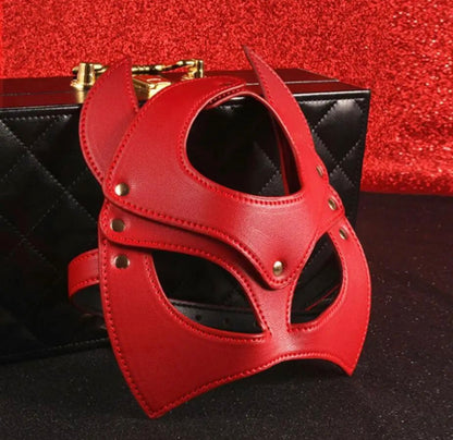 Zestaw BDSM 7-częściowy ze skóry – Czerwony + WALIZKA