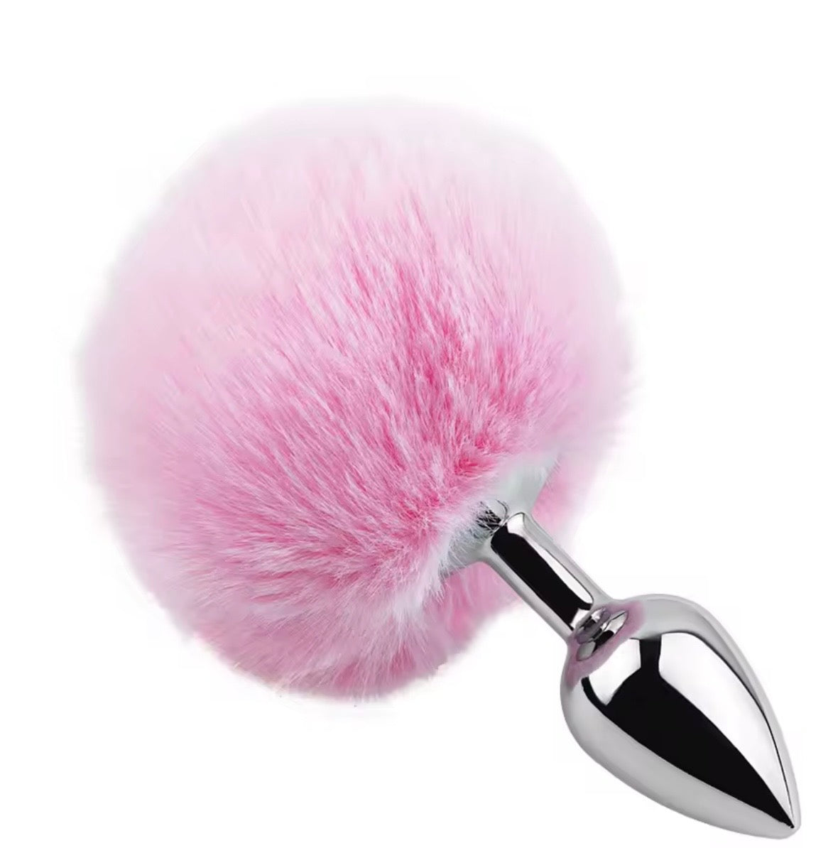 KOREK ANALNY Z POMPONEM PLUG OGONEK KRÓLICZEK STAL NIERDZEWNA