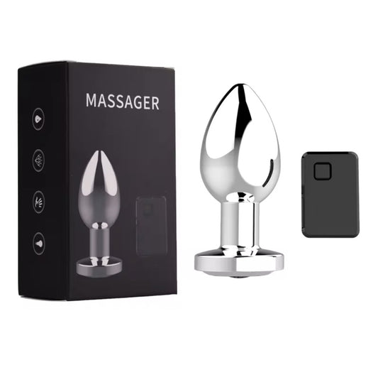 KOREK ANALNY / STYMULATOR PROSTATY Z WIBRACJĄ – 10 TRYBÓW + PILOT + USB