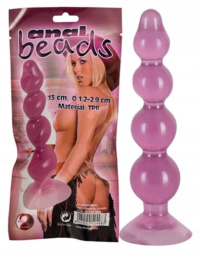 Korek analny TPR You2toys 13 cm ŻELOWY korek seks analny z przyssawką kulki