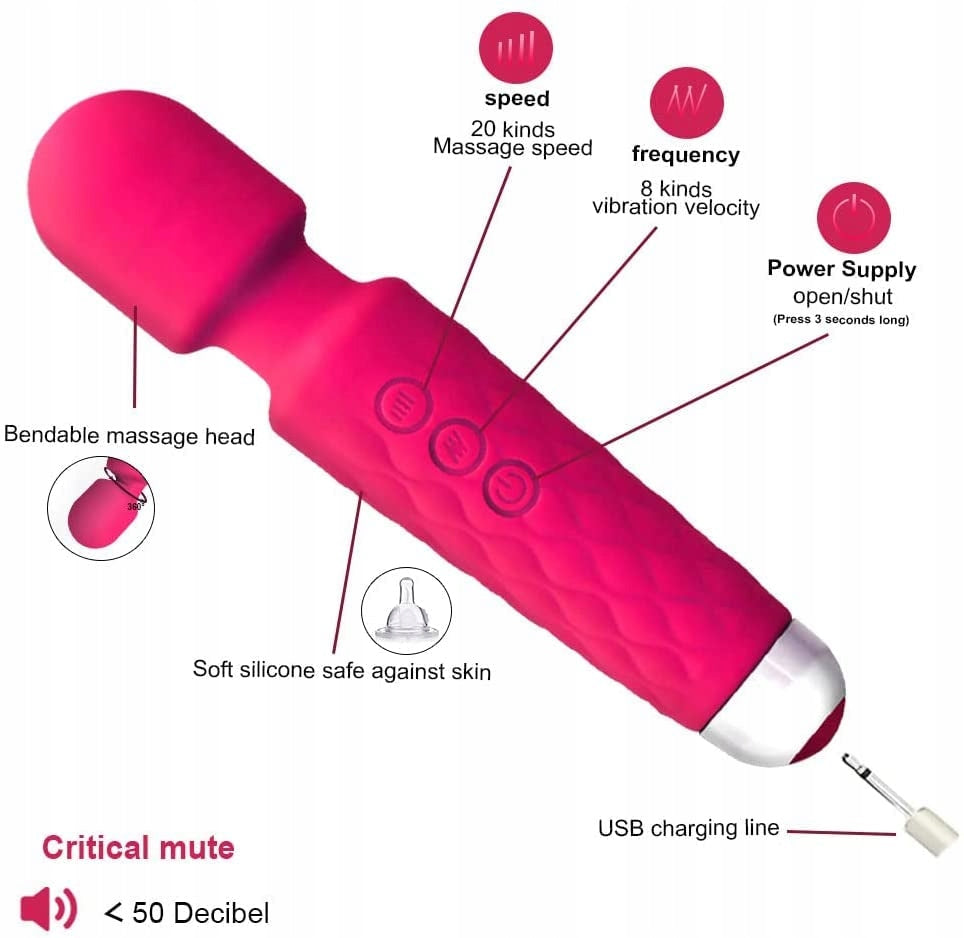 NOWOCZESNY różowy masażer MAGIC WAND WIBRATOR