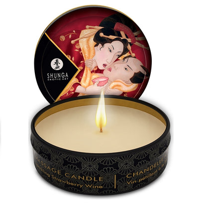 Shunga Massage Candle świeca do masażu Sparkling Strawberry Wine 30ml