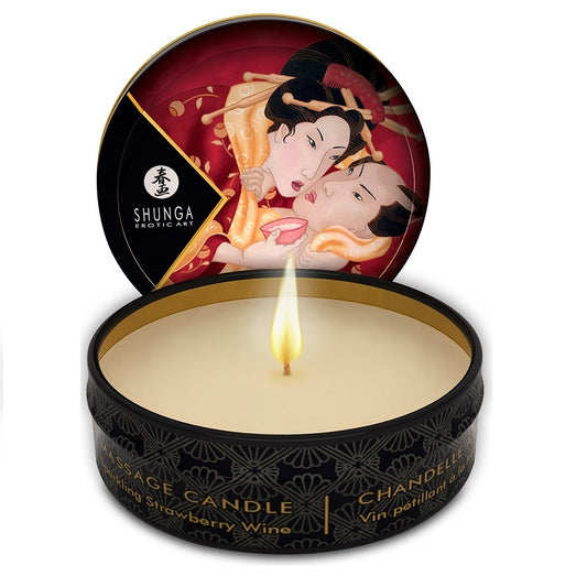 Shunga Massage Candle świeca do masażu Sparkling Strawberry Wine 30ml