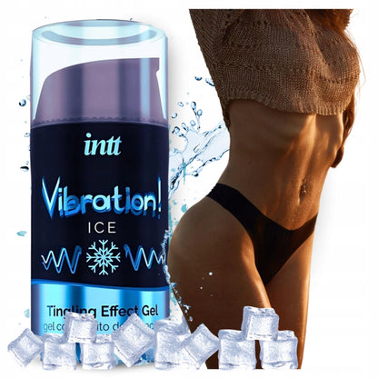 WIBRATOR W PŁYNIE żel ICE 15ML jadalny mega orgazm dla kobiet dla mężczyzn
