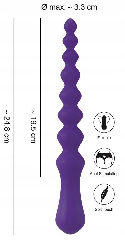fioletowa Różdżka Analna Magiczna 24,8cm Silikonowa aksamitny silikon