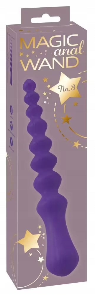 fioletowa Różdżka Analna Magiczna 24,8cm Silikonowa aksamitny silikon