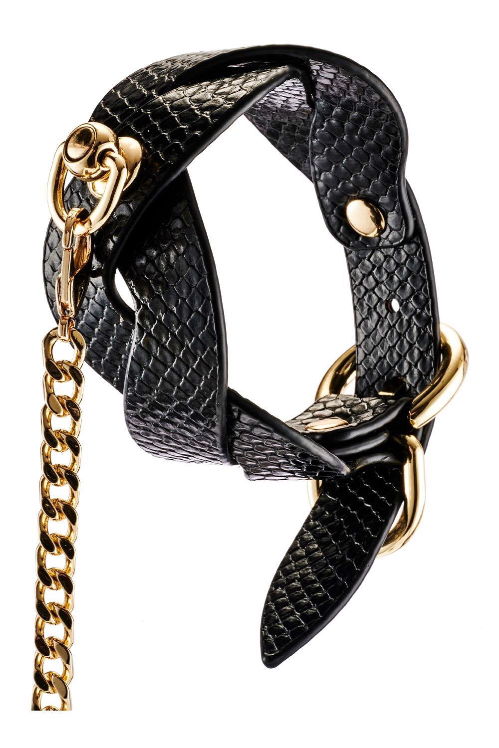 Lunar Braided Leash & Collar – elegancka pleciona obroża ze złotą smyczą