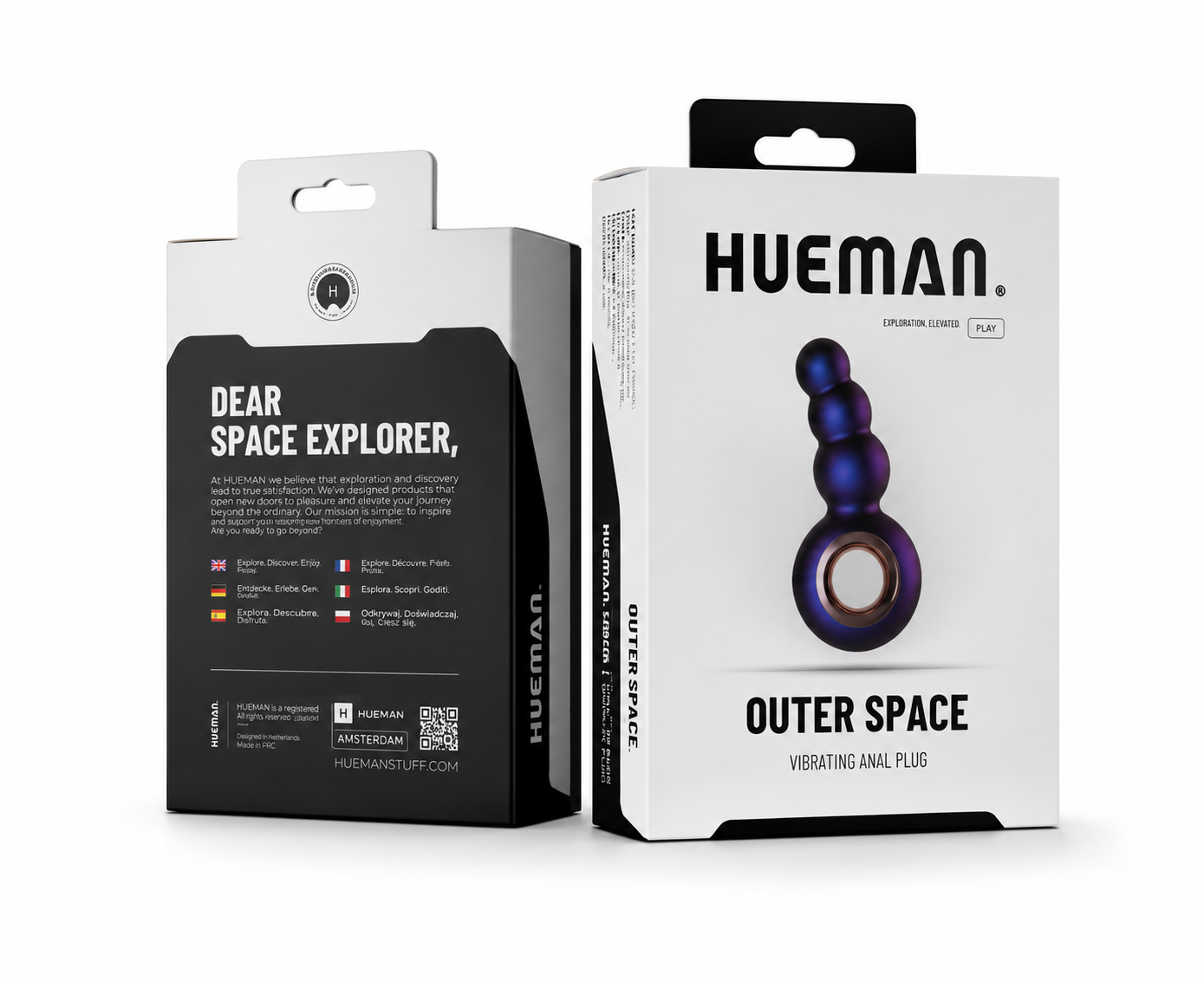 Hueman Outer Space Korek Analny Wibracje Masażer Prostaty 10 Trybów USB Pilot
