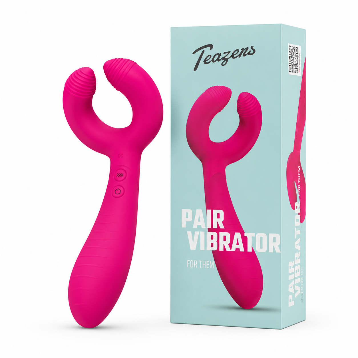 Wibrator dla Par 2w1 Podwójny Silnik USB Wodoodporny Stymulator Punktu G i Prostaty