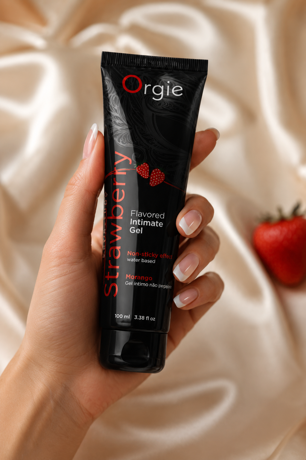 Orgie Lube Tube Strawberry Gel 100 ml – Smakowy Żel Intymny, Truskawkowy, Nawilżający