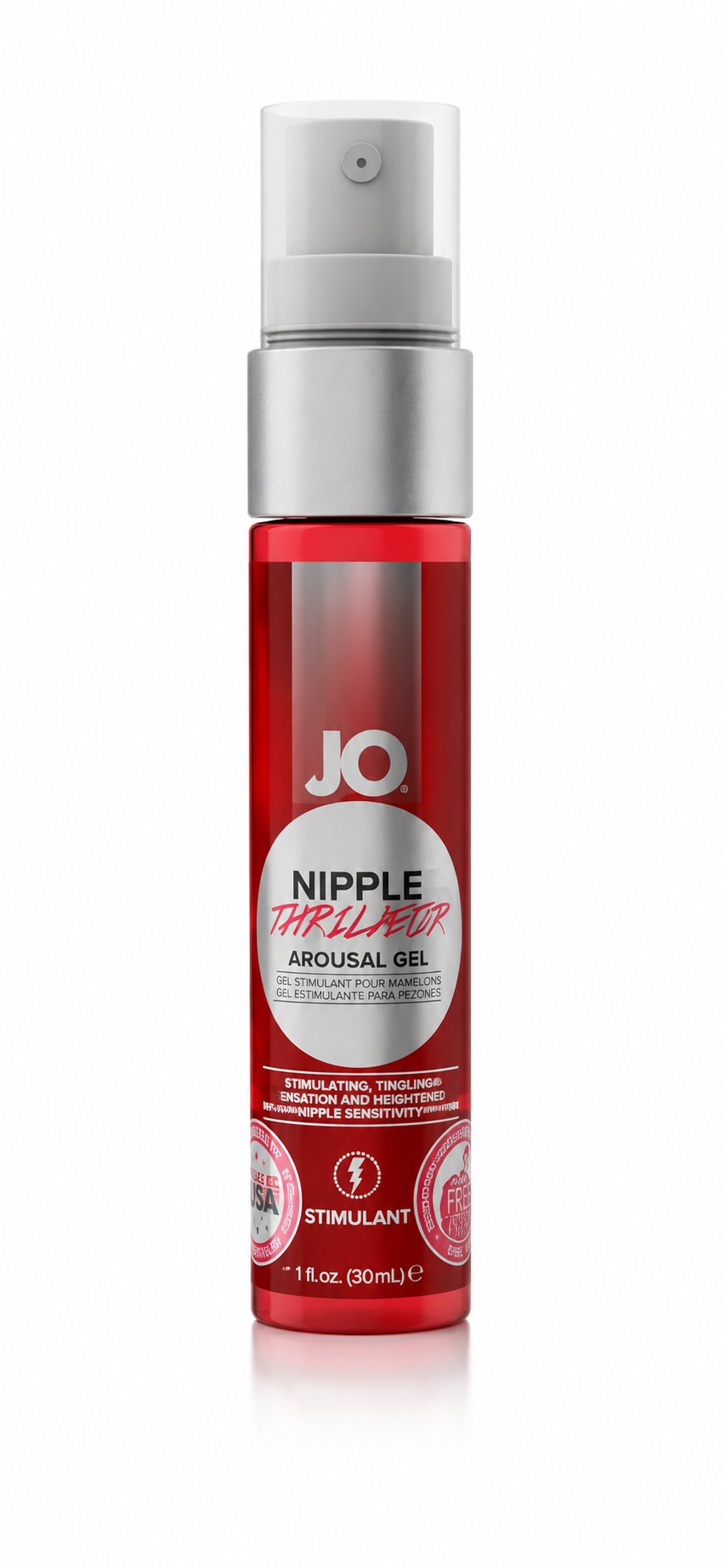 System JO Nipple Titillator Strawberry – Truskawkowy Żel Stymulujący do Sutków 30 ml