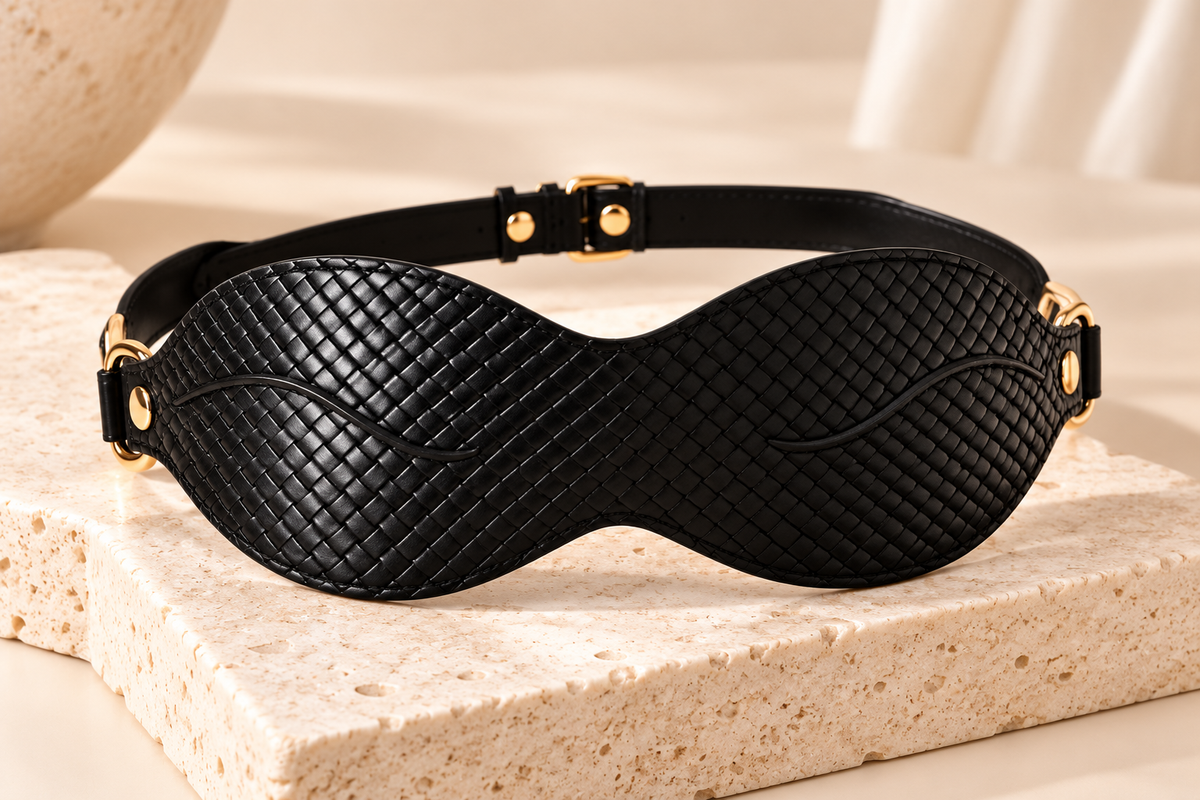 Beacon Braided Blindfold – Elegancka opaska na oczy ze skóry wegańskiej