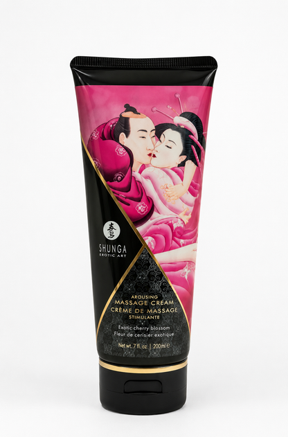 Shunga Raspberry Kissable Cream 200 ml Jadalny Krem do Masażu Malinowy