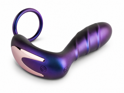 Hueman Black Hole Wibrator Analny z Ringiem na Penisa Pilot USB