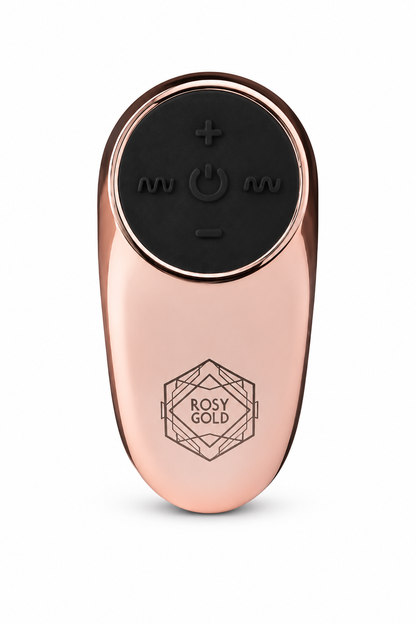 Rosy Gold – Eleganckie wibrujące jajko z pilotem