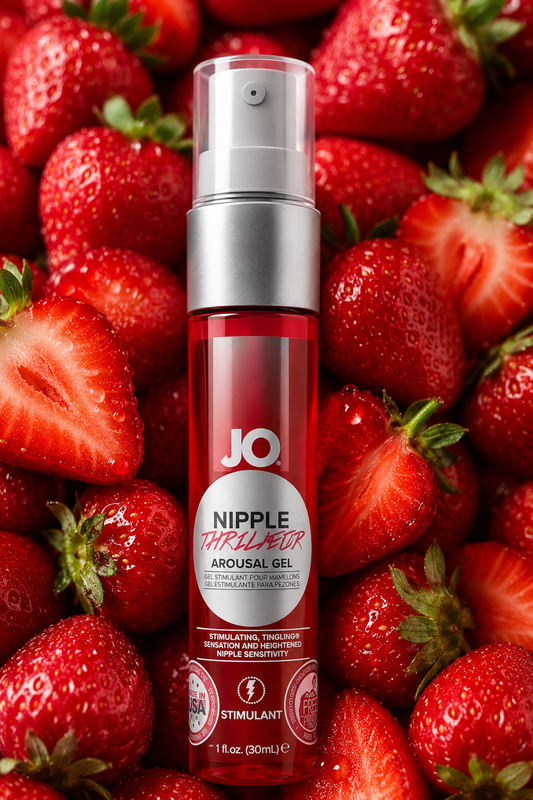 System JO Nipple Titillator Strawberry – Truskawkowy Żel Stymulujący do Sutków 30 ml
