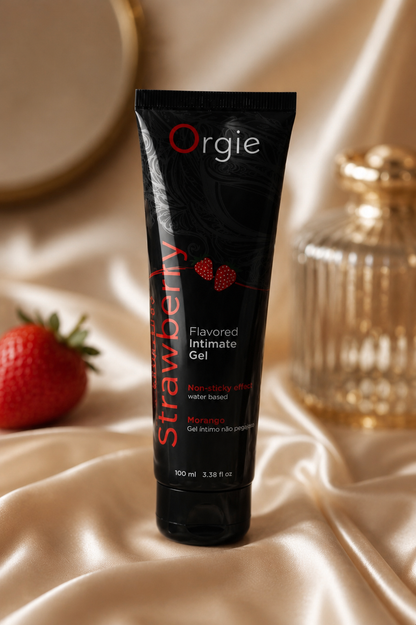 Orgie Lube Tube Strawberry Gel 100 ml – Smakowy Żel Intymny, Truskawkowy, Nawilżający