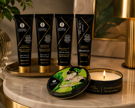 Shunga Geisha Mini Set – Zestaw Kosmetyków do Masażu i Pielęgnacji z Zieloną Herbatą
