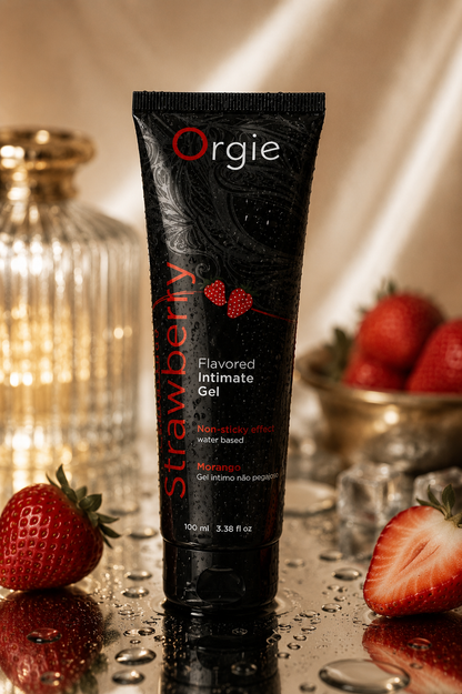 Orgie Lube Tube Strawberry Gel 100 ml – Smakowy Żel Intymny, Truskawkowy, Nawilżający
