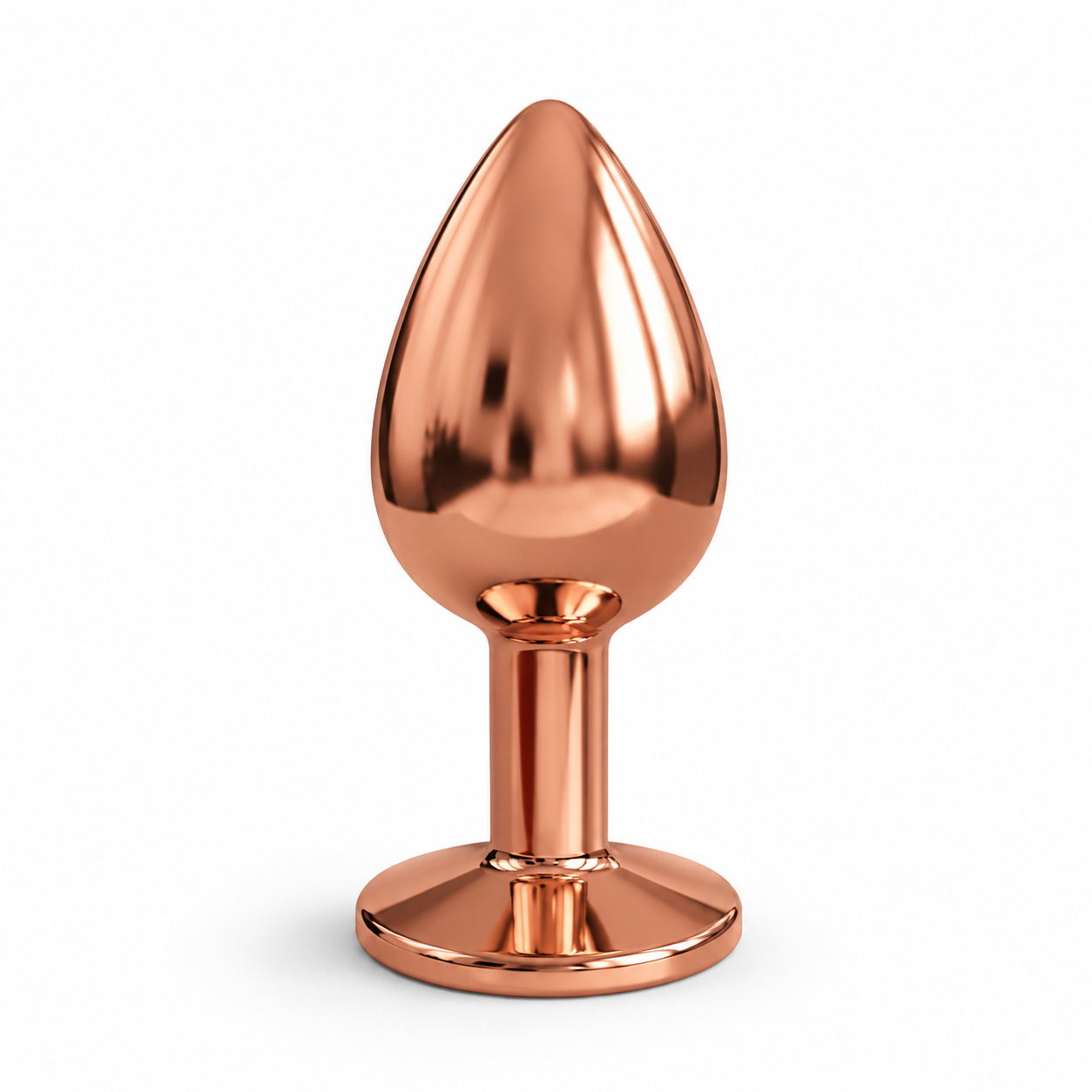 Dorcel Diamond Plug L Rose Gold – Metalowy Korek Analny z Czarnym Kryształem, Wodoodporny